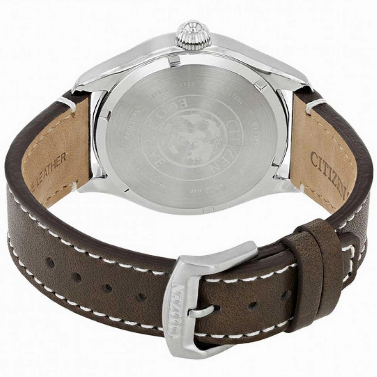 Citizen Men's Watch - Eco-Drive Solar Powered Green Dial Leather Strap | BM6838-25X