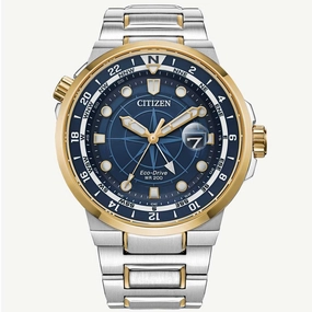 Citizen Men's Watch - Endeavor Eco-Drive Blue Dial Two Tone Bracelet | BJ7144-52L