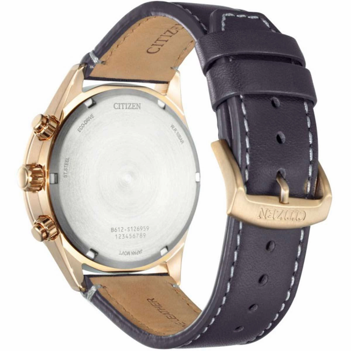 Citizen Men's Watch - Future Force Eco Drive Black Dial Leather Strap | CA0773-15E