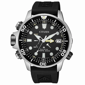 Citizen Men's Watch - Promaster Marine Aqualand Black Rubber Strap Date | BN2036-14E