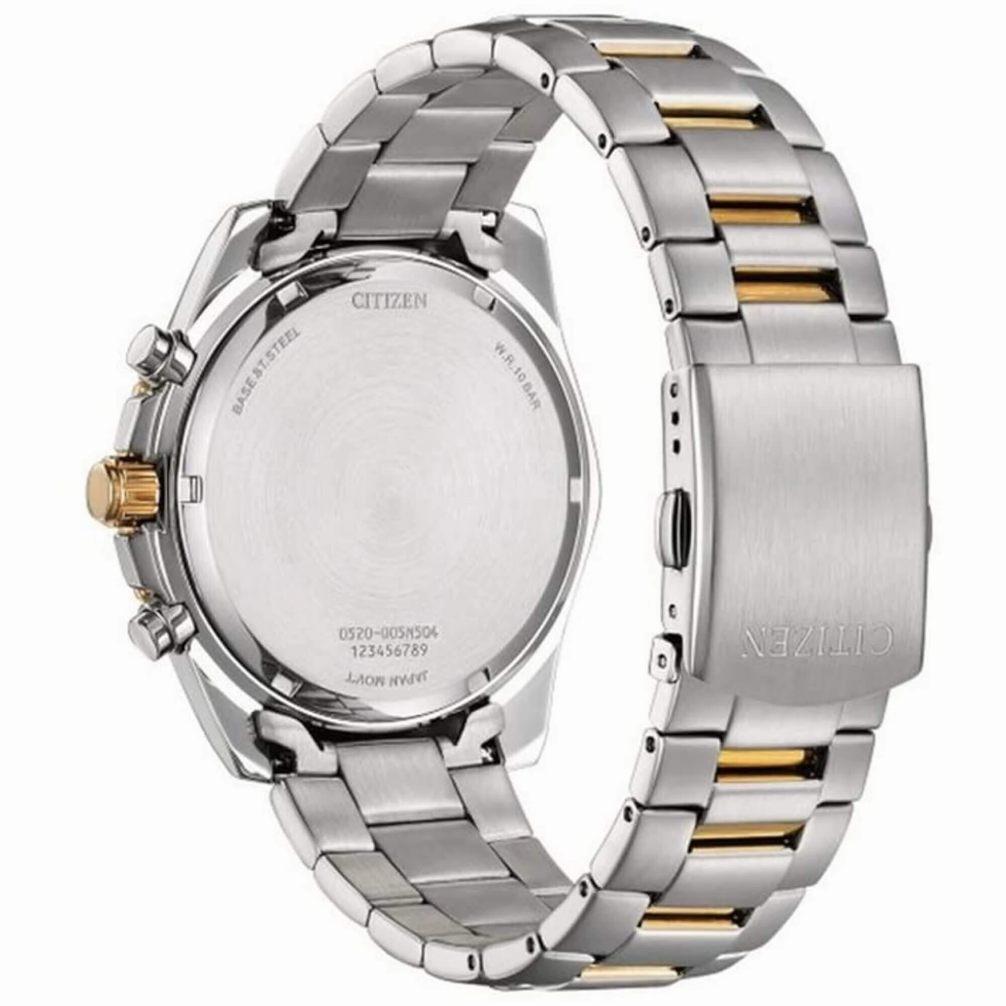 Citizen Men's Watch - Quartz Chronograph Grey Dial Two Tone Bracelet | AN8204-59H