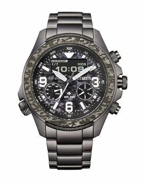 Citizen Promaster Limited Edition Eco-Drive Black Dial Stainless Steel Watch JV1008-63E