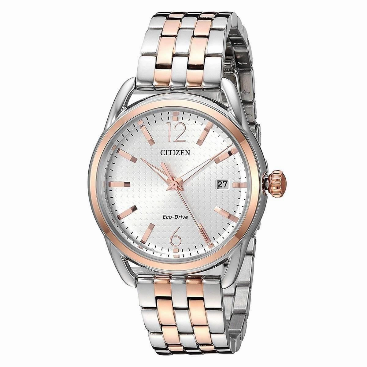 Citizen Women's Bracelet Watch - LTR Silver Dial Two Tone Steel | FE6086-74A