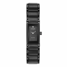 Citizen Women's Diamond Watch - Axiom Black Dial Steel Bracelet | EG7055-51E