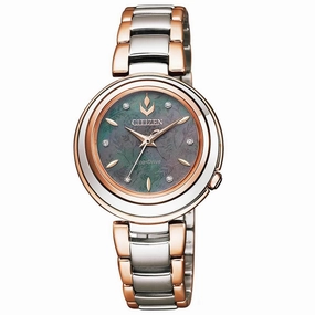 Citizen Women's Diamond Watch - Disney Mother of Pearl Dial Bracelet | EM0586-51Y