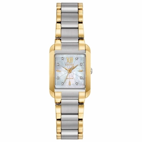 Citizen Women's Eco Drive Watch - Bianca MOP Dial Two Tone Bracelet | EW5554-58D