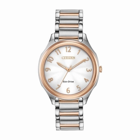Citizen Women's Eco-Drive Watch - LTR White Dial Two Tone Steel Bracelet | EM0756-53A