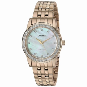 Citizen Women's Eco Drive Watch - Silhouette Crystal Rose Gold Bracelet | EM0770-52Y