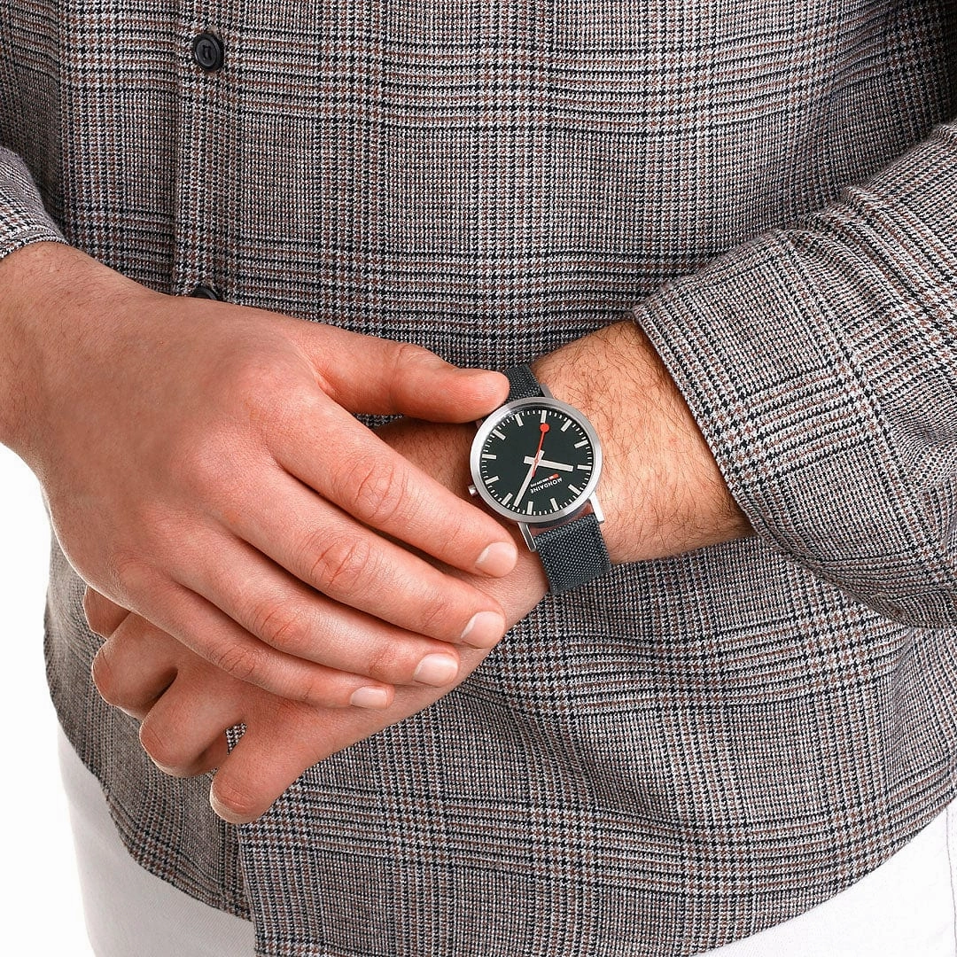 Classic, Brushed Steel, 40 mm, Forest Green Watch