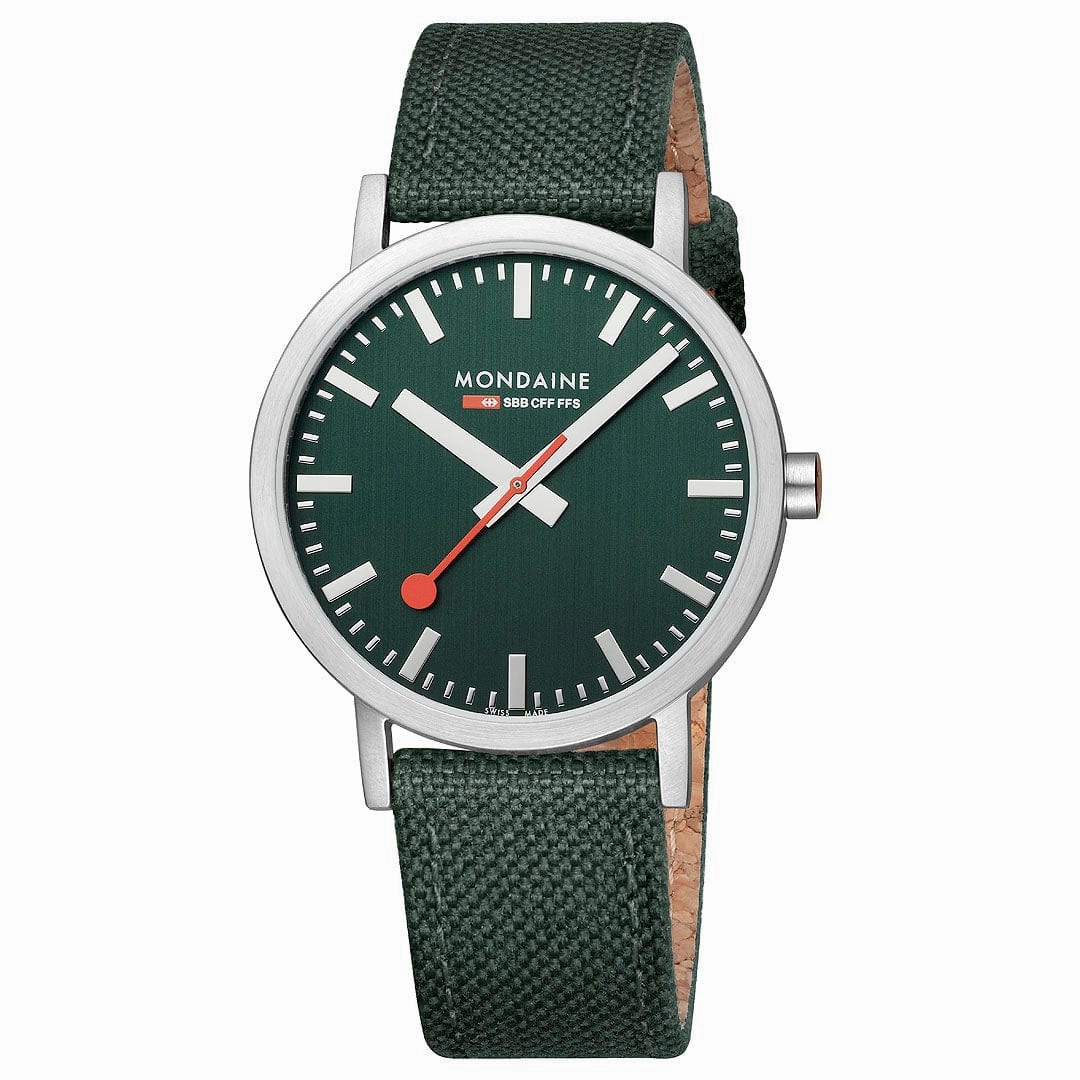 Classic, Brushed Steel, 40 mm, Forest Green Watch