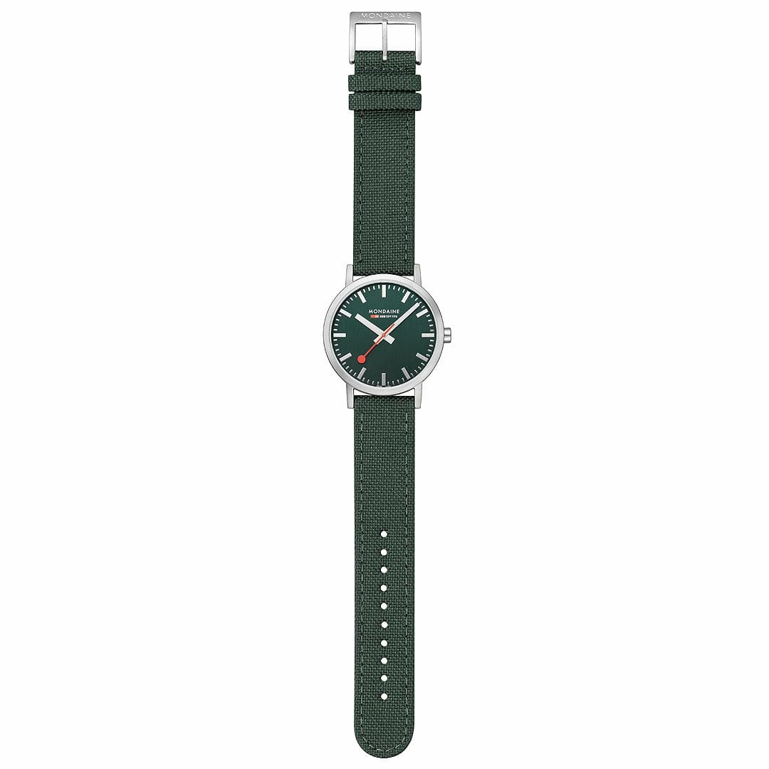 Classic, Brushed Steel, 40 mm, Forest Green Watch