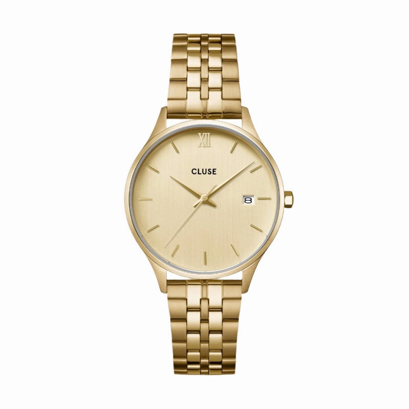 CLUSE Minuit Date Full Gold Link Watch CW14301