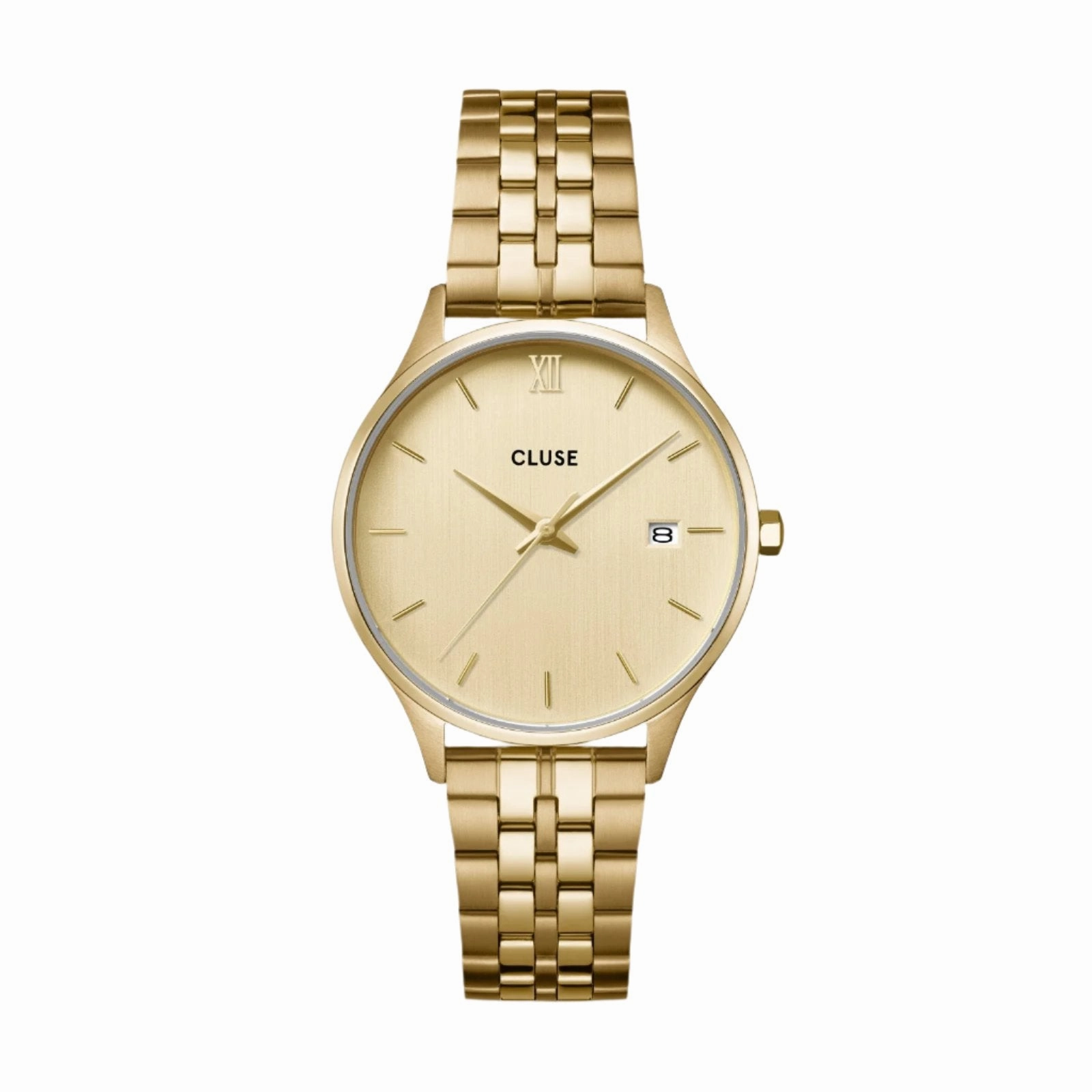 CLUSE Minuit Date Full Gold Link Watch CW14301