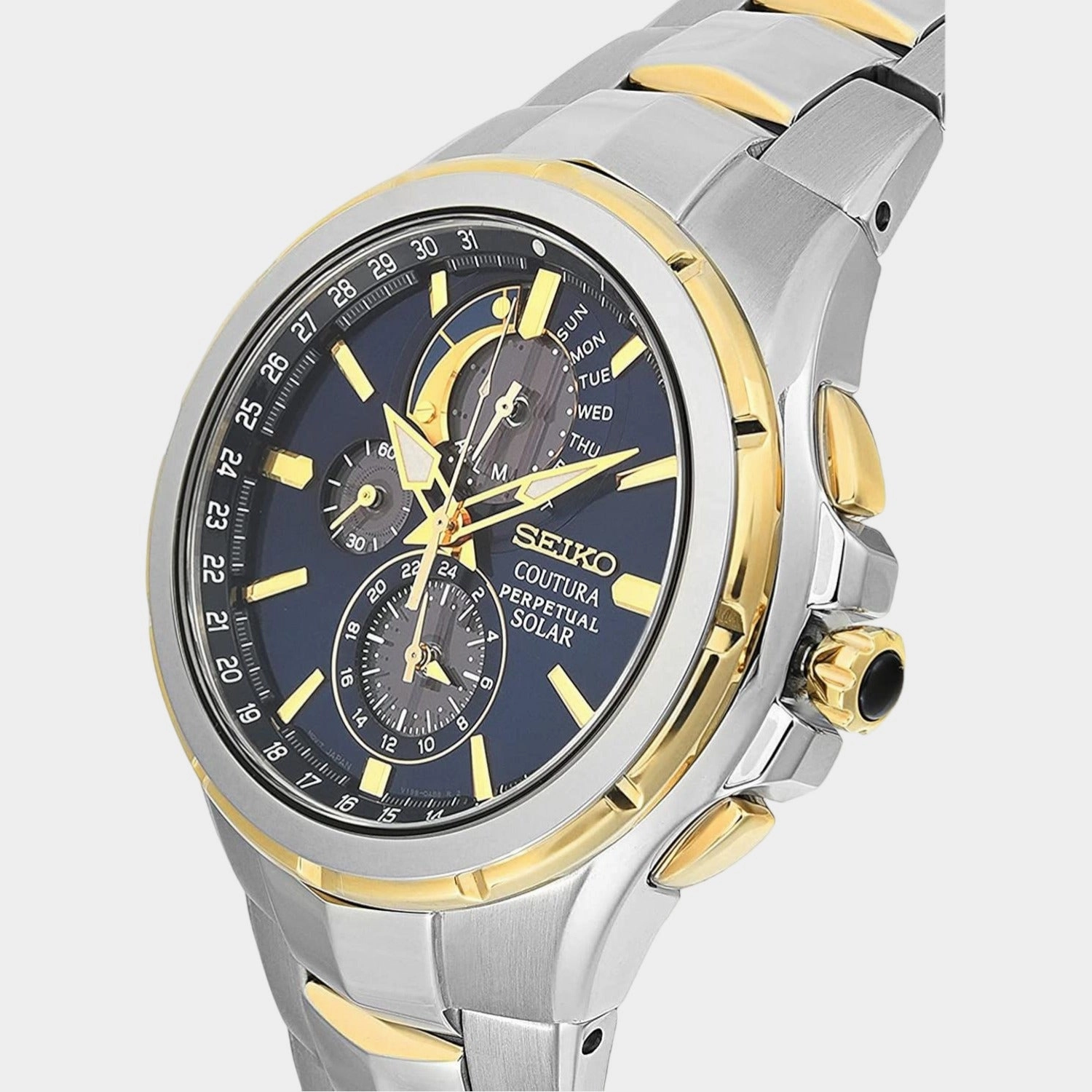 Coutura Men's Black Chronograph Stainless Steel Watch SSC798P1