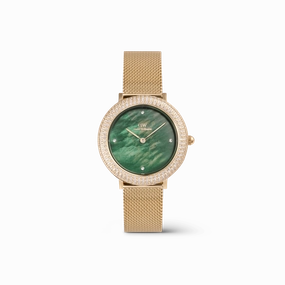 Crystalline Bezel Evergold Green