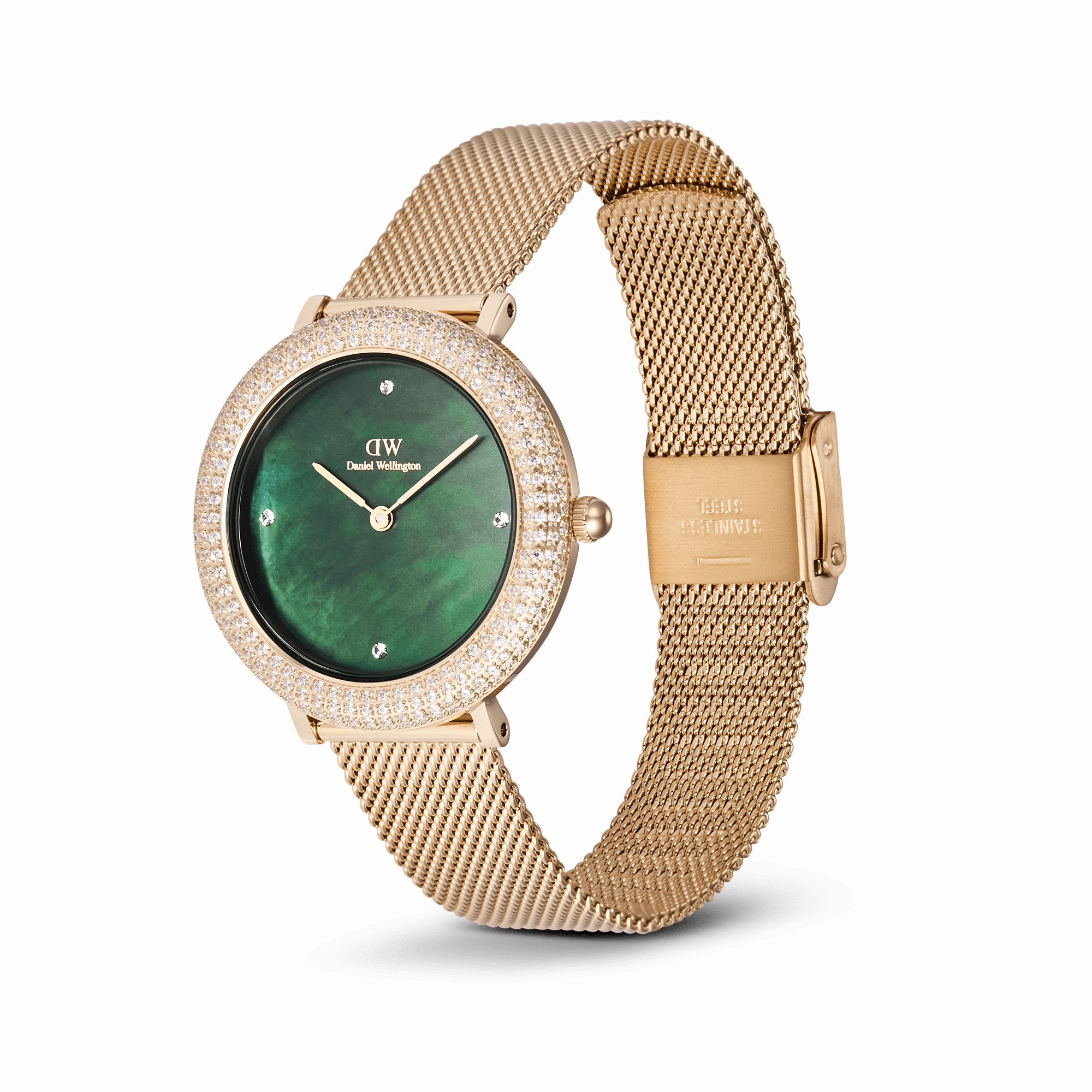 Crystalline Bezel Evergold Green