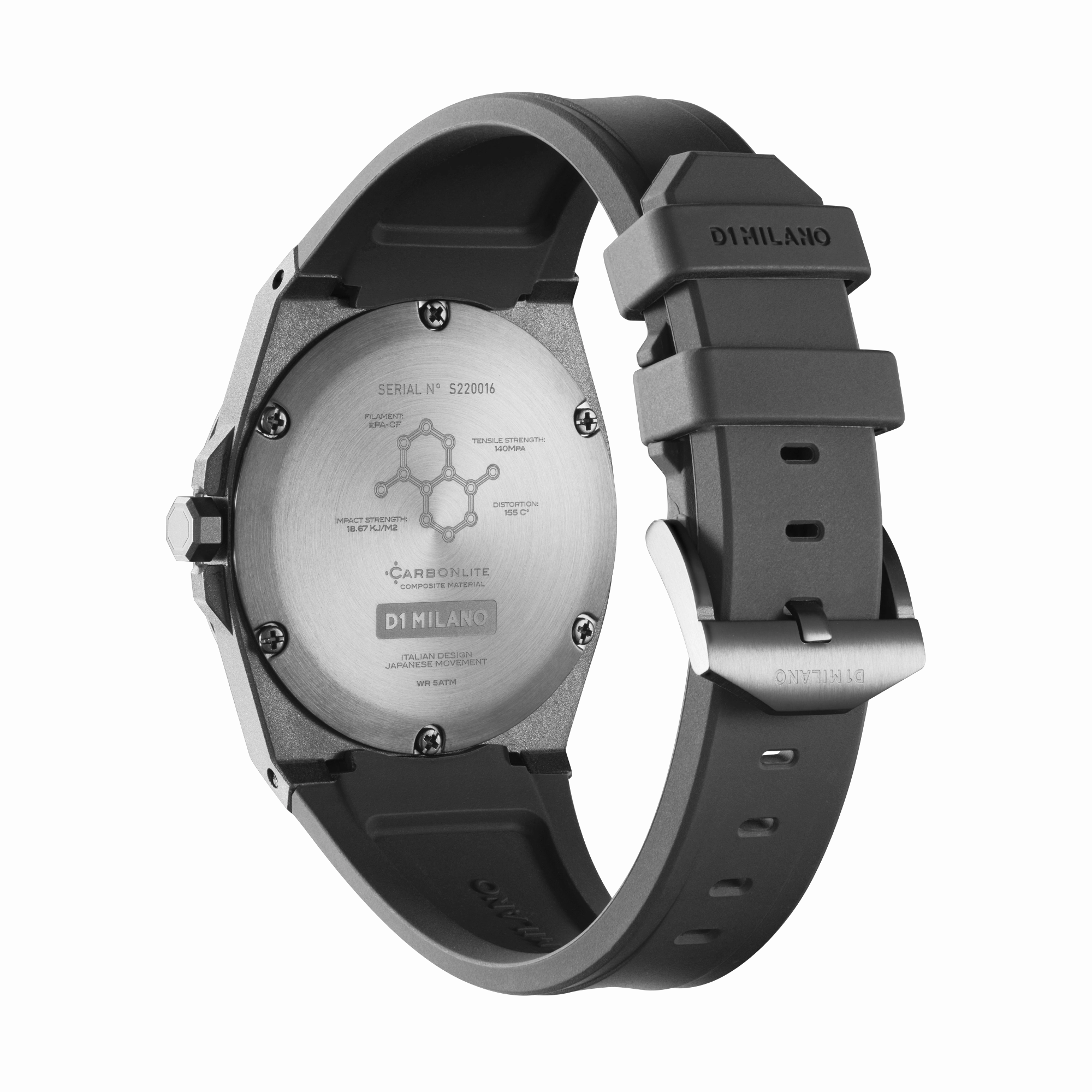 D1 Milano Carbonlite Grey 40.5mm Watch CLRJ02