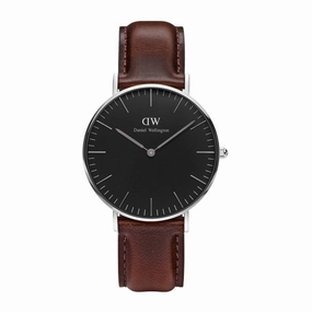 Daniel Wellington - Classic Black Bristol 36mm argento orologio donna
