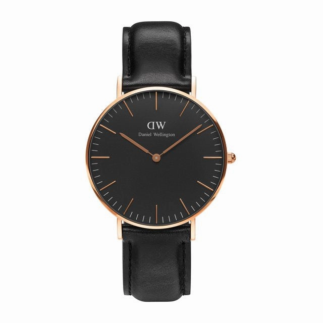 Daniel Wellington - Classic Black Sheffield 36mm oro rosato orologio donna