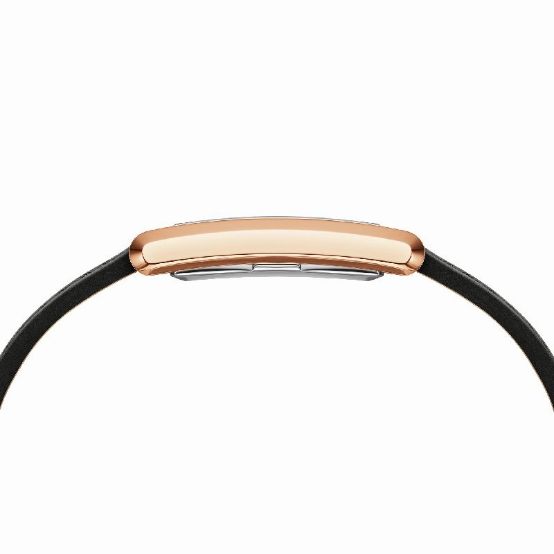 Daniel Wellington Bound Black Crocodile Rose Gold Watch 35x24mm