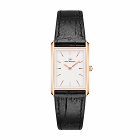 Daniel Wellington Bound Black Crocodile Rose Gold Watch DW00100693