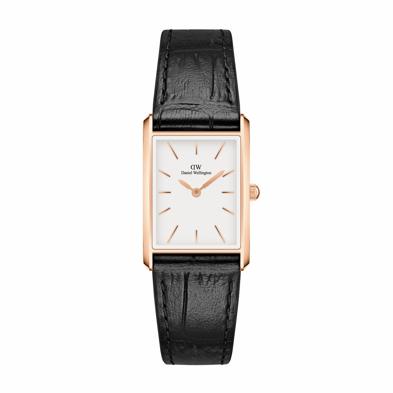 Daniel Wellington Bound Black Crocodile Rose Gold Watch DW00100693