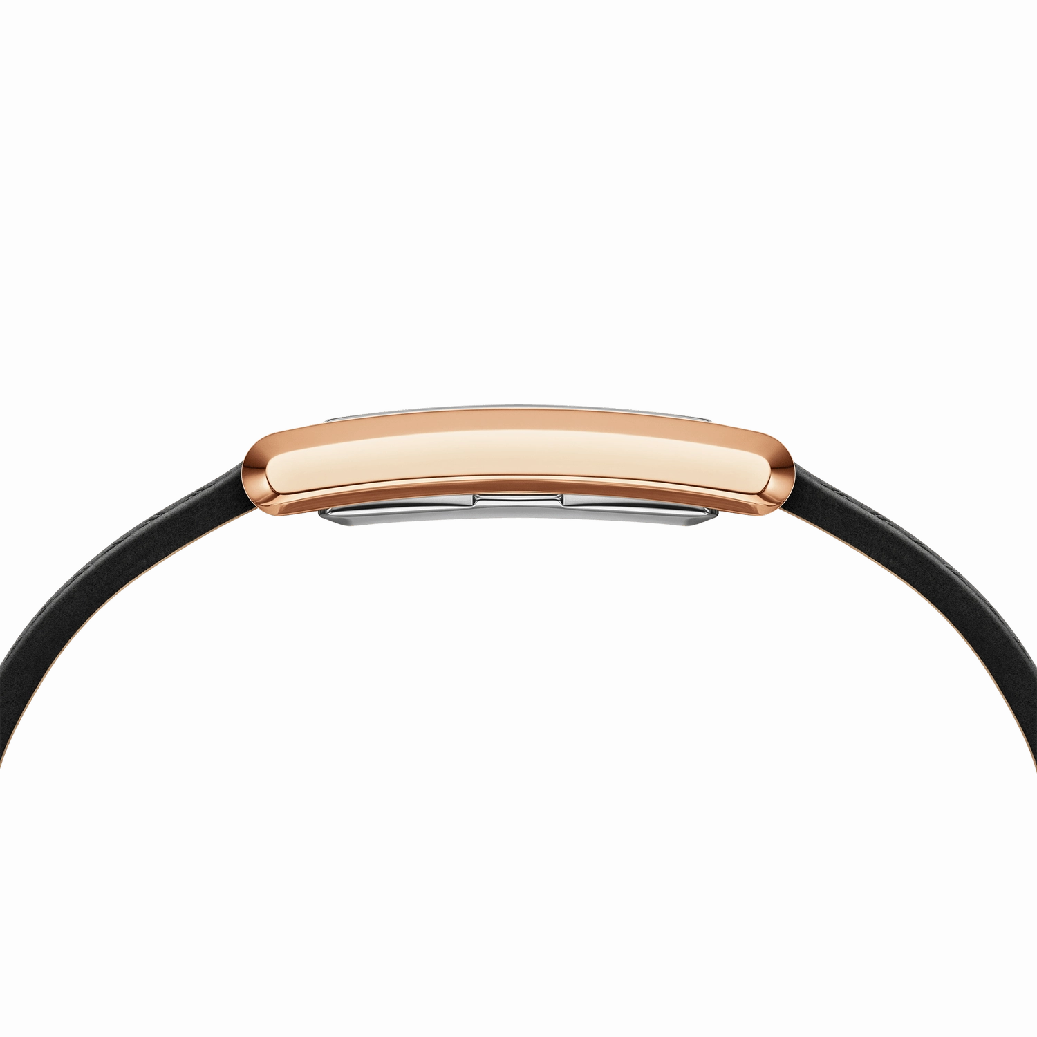 Daniel Wellington Bound Black Crocodile Rose Gold White Dial Watch DW00100698