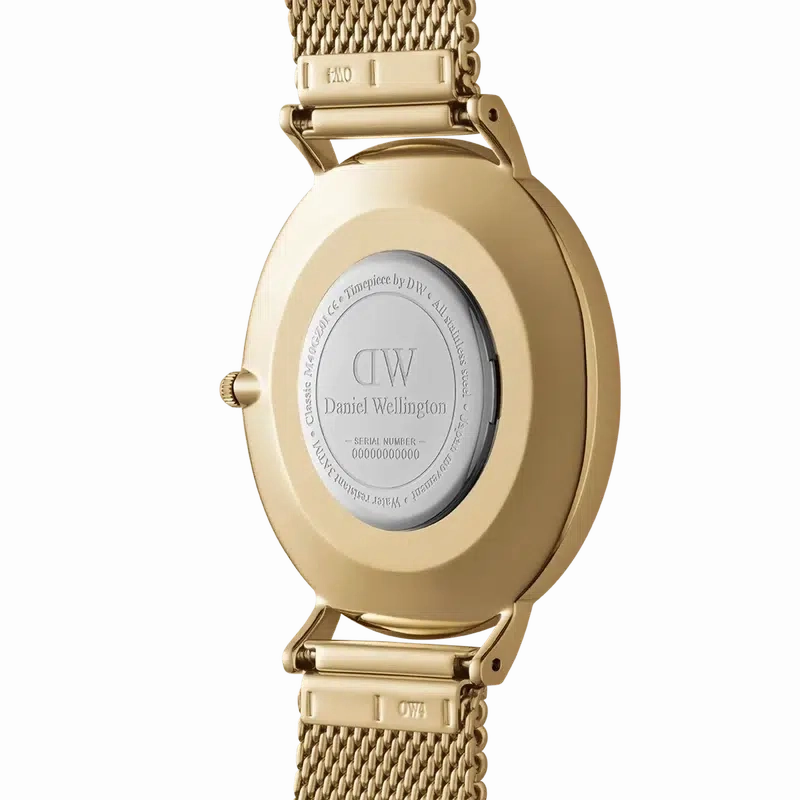 Daniel Wellington Classic Mesh Onyx Gold Watch 40mm