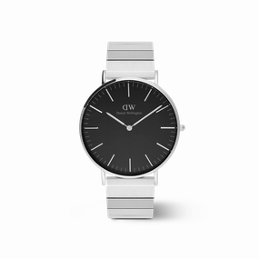 Daniel Wellington Classic Piano Link Onyx Silver Watch