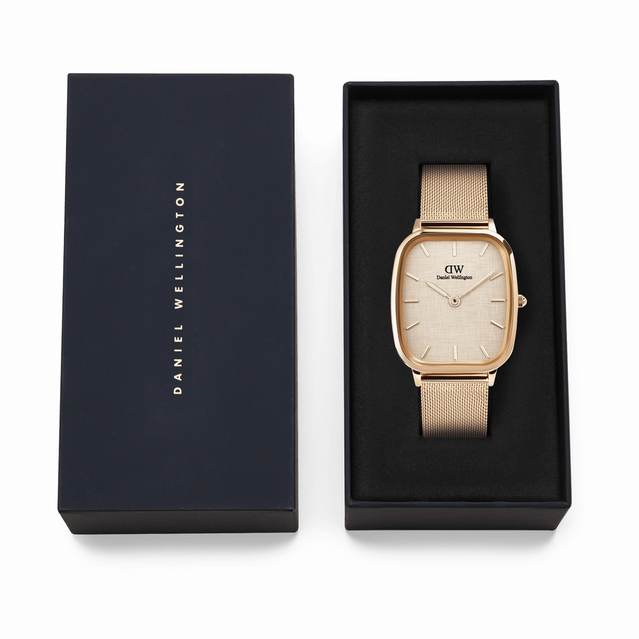 Daniel Wellington Marlon Melrose Vintage Linen Pattern Dial Watch DW00100817