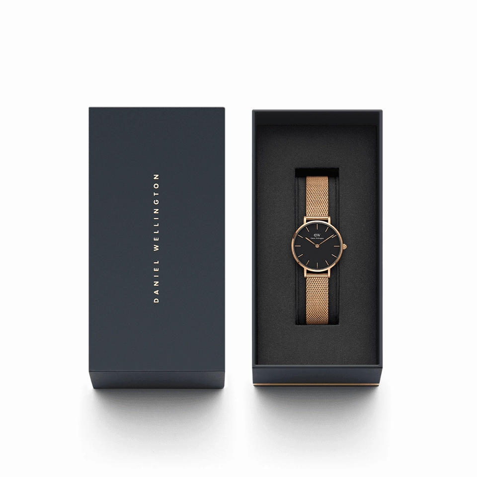 Daniel Wellington Petite 28mm Melrose RG Black Watch DW00100217