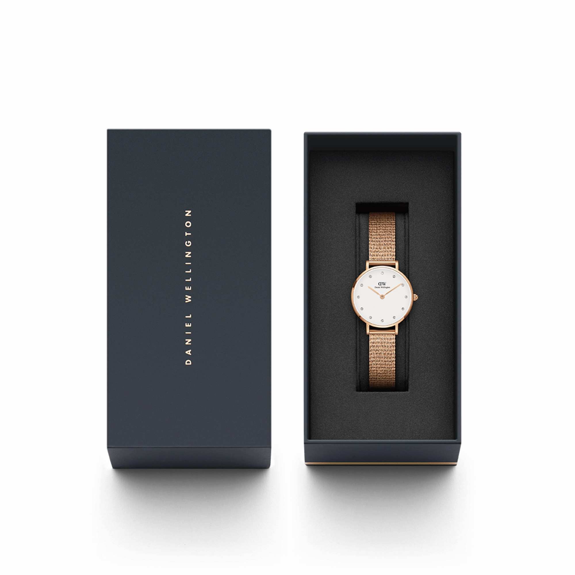 Daniel Wellington Petite 28mm Pressed Melrose Lumine White Dial Watch DW00100528