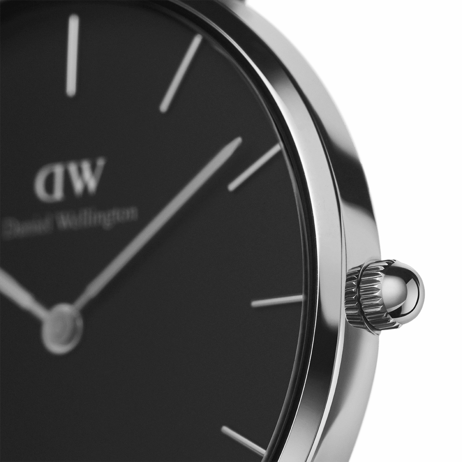 Daniel Wellington Petite 36mm Sterling Black Dial Watch DW00100304