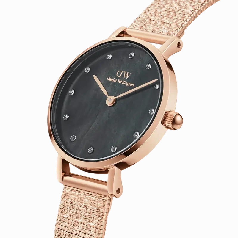 Daniel Wellington Petite Lumine Pressed Piano Rose Gold Watch 28mm