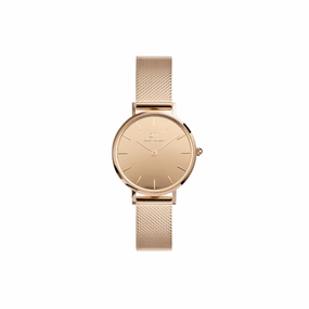 Daniel Wellington Petite Mirror Reflection Rose Gold Dial Watch DW00100795