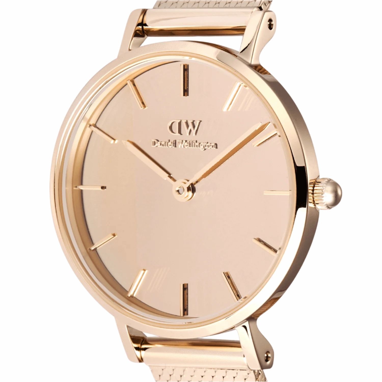 Daniel Wellington Petite Mirror Reflection Rose Gold Dial Watch DW00100795