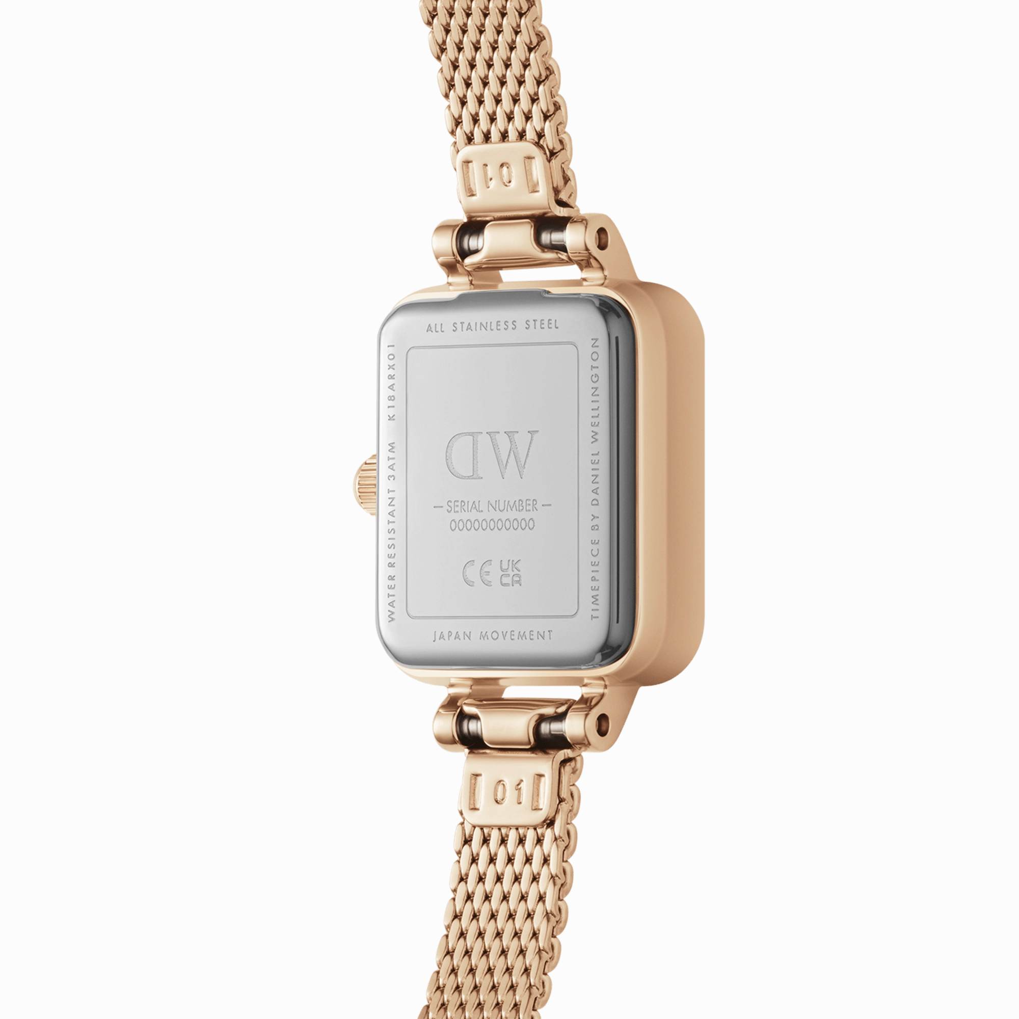 Daniel Wellington Quadro Mini 15x18mm Melrose RG Champagne DW00100651