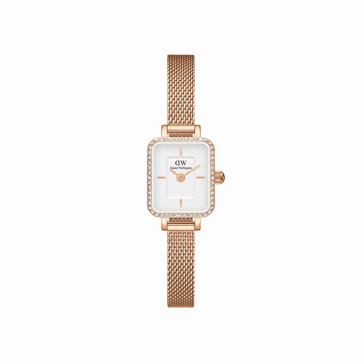 Daniel Wellington Quadro Mini Lumine Bezel Rose Gold Watch DW00100731