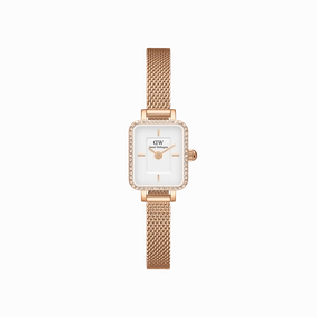 Daniel Wellington Quadro Mini Lumine Bezel Rose Gold Watch DW00100731