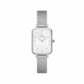 Daniel Wellington Quadro Pressed Piano Silver Watch 20x26mm