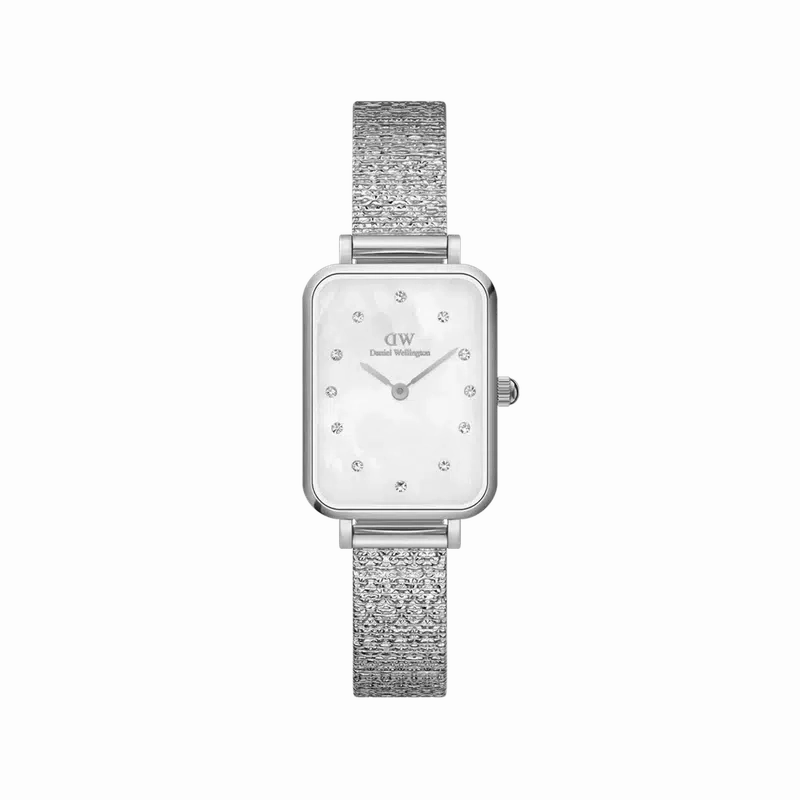 Daniel Wellington Quadro Pressed Piano Silver Watch 20x26mm
