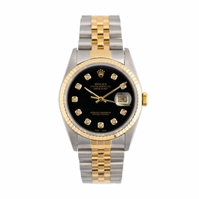 Datejust 36mm Black Diamond Dial 1988 - 16233