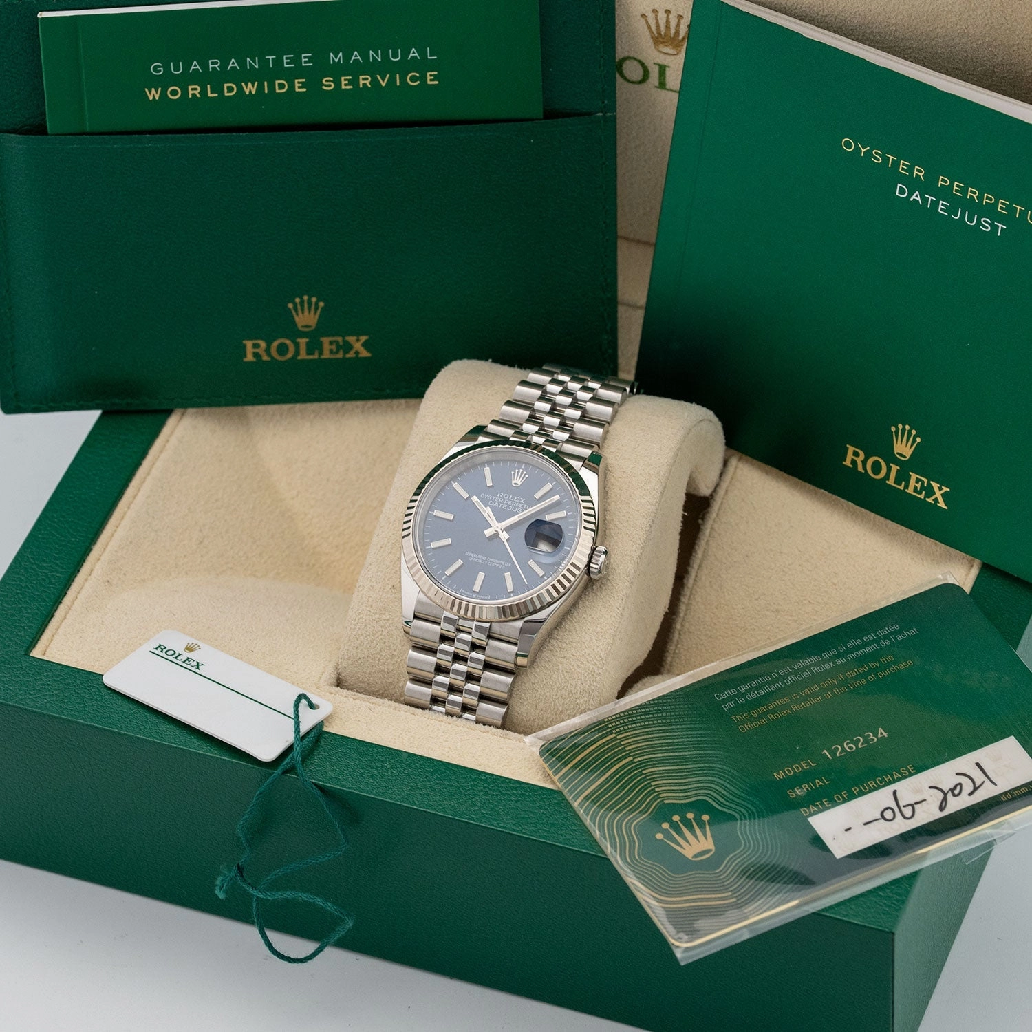 Datejust 36mm Blue Dial 2021 Jubilee - 126234