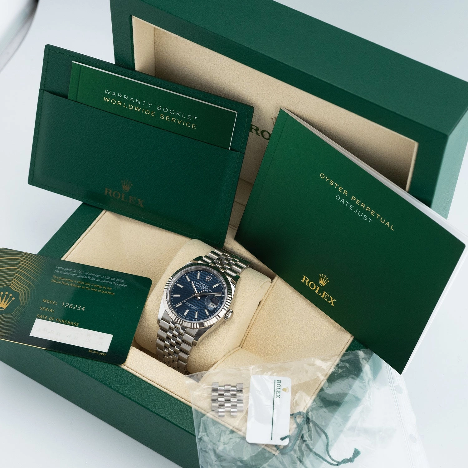 Datejust 36mm Blue Motif Dial 2022 Jubilee - 126234