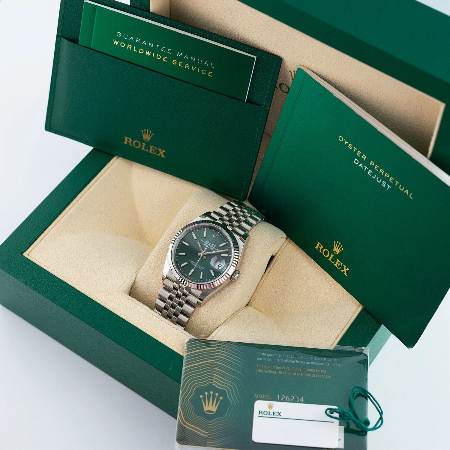 Datejust 36mm Green Dial 2022 Jubilee - 126234