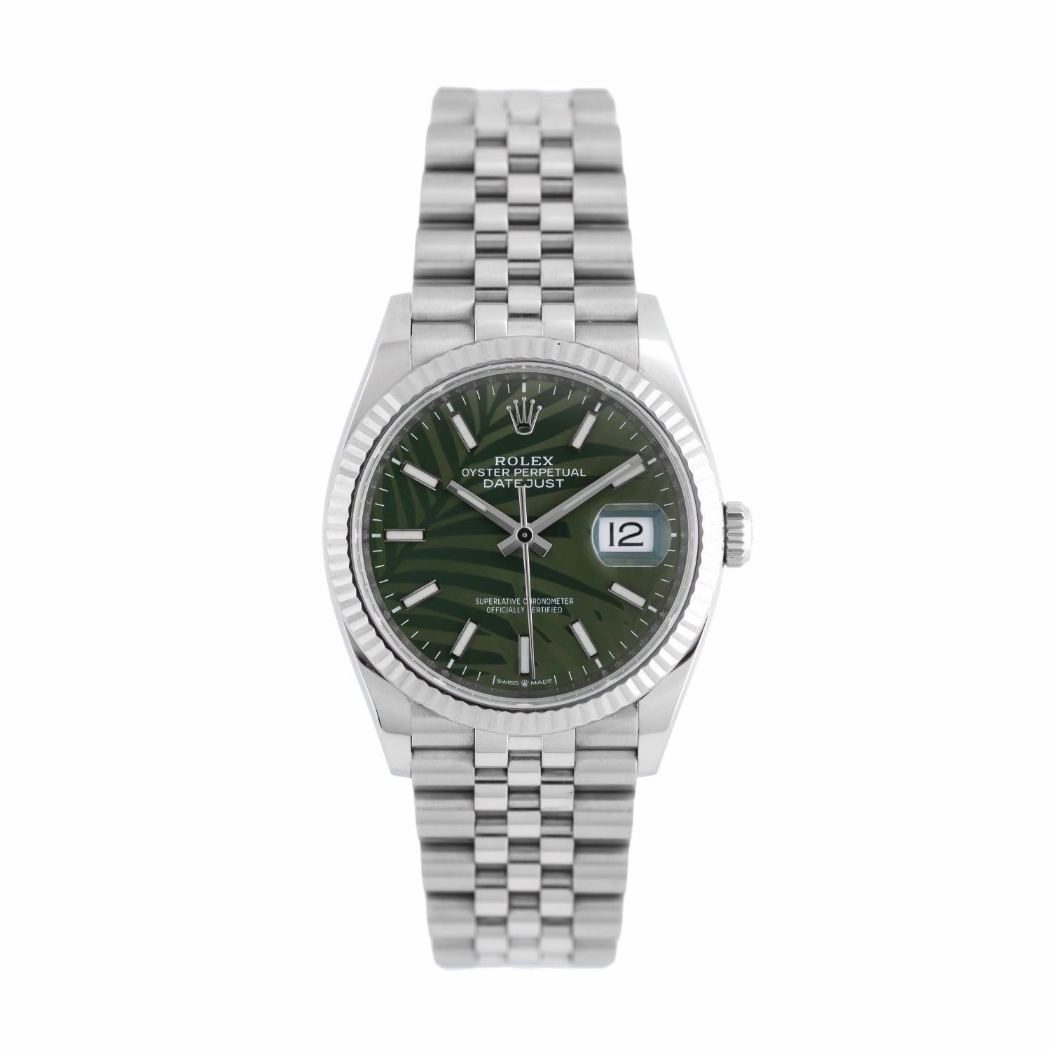Datejust 36mm Green Palm Dial 2022 Jubilee - 126234