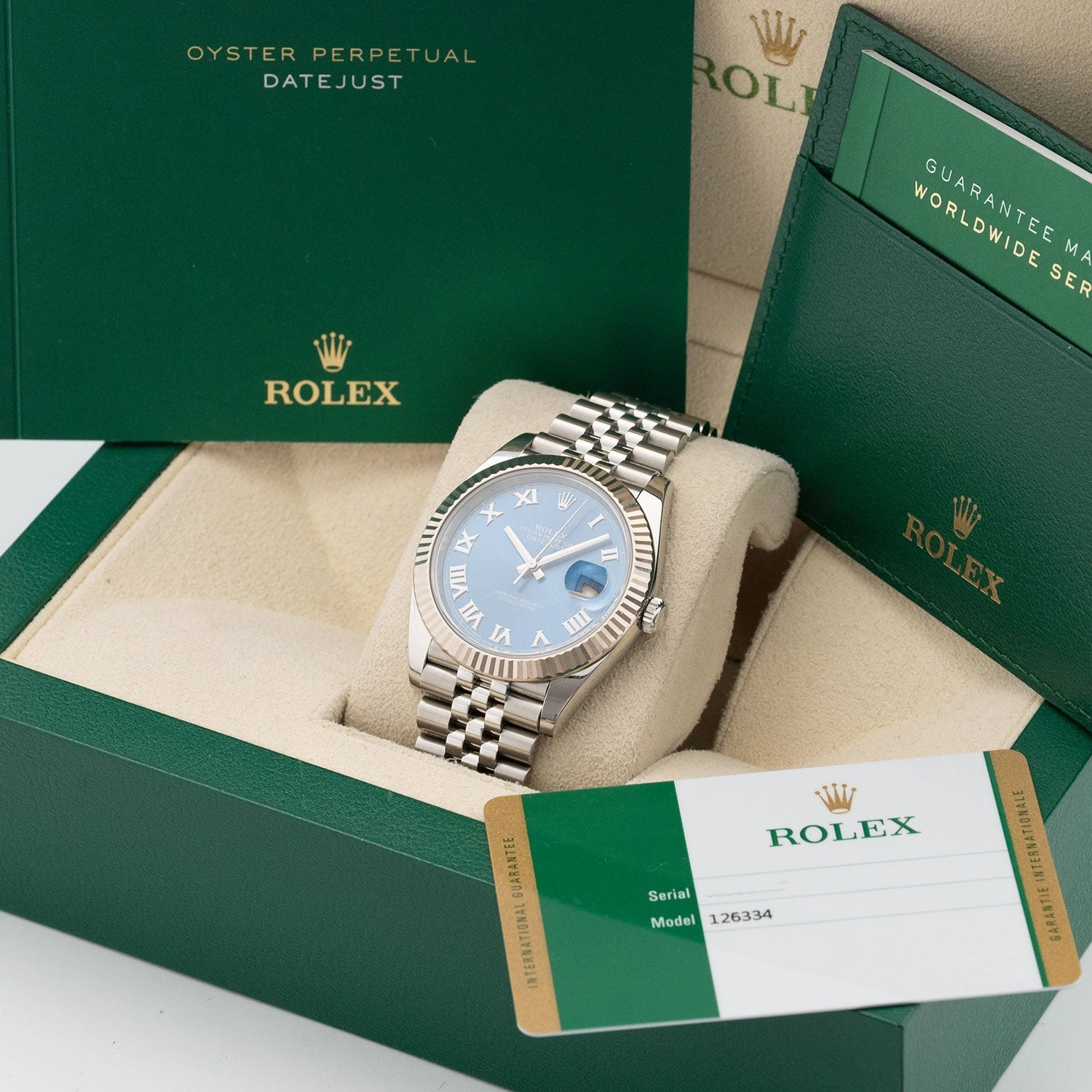 Datejust 41mm Azzurro Dial 2019 Jubilee  - 126334