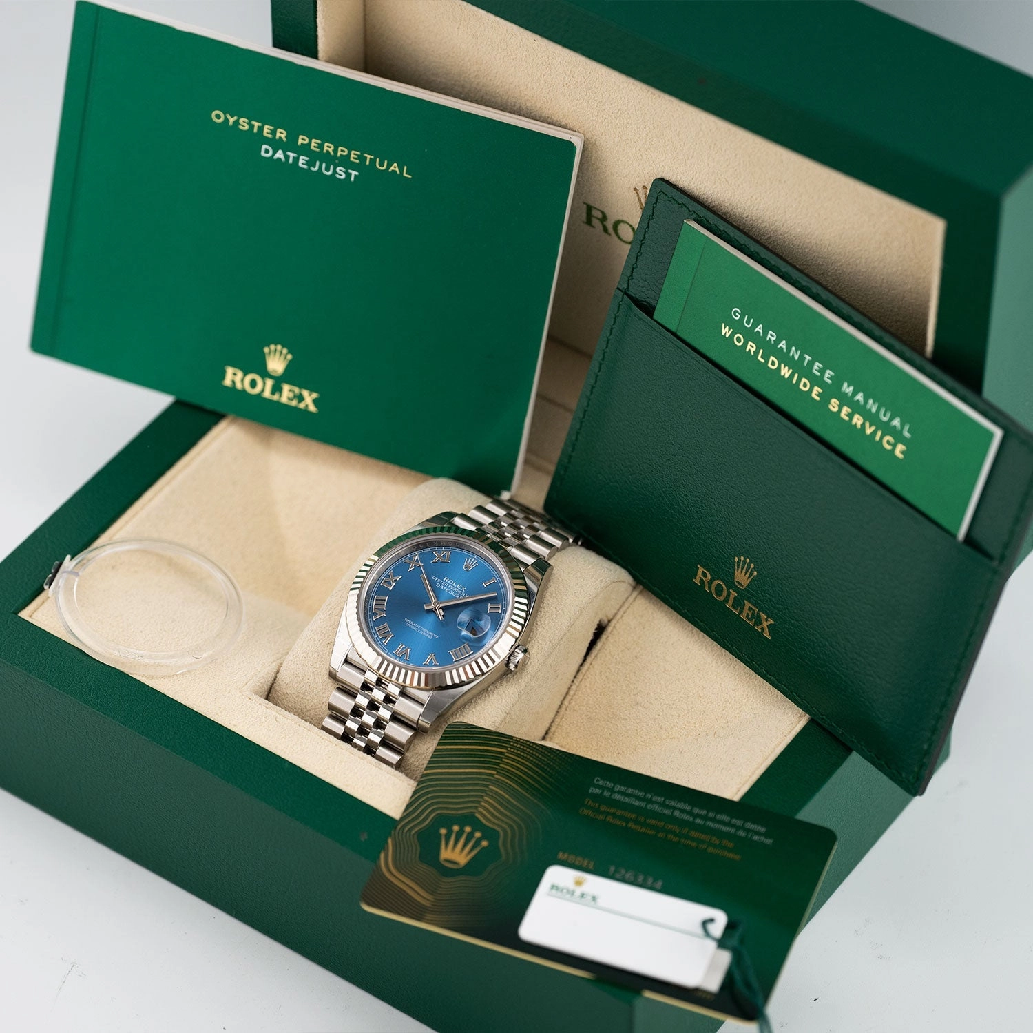 Datejust 41mm Azzurro Dial 2025 Jubilee Full Sticker - 126334