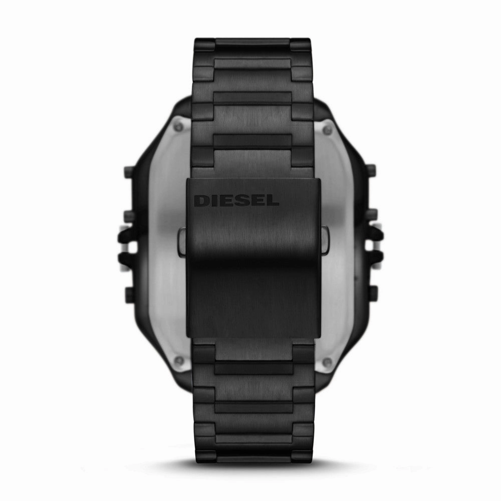 Diesel Clasher Ana-Digi Black-Tone Stainless Steel Watch DZ7455