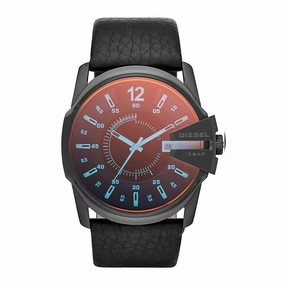 DIESEL DZ1657 Mega Chief Analogue Quartz Leather Strap Men's Watch